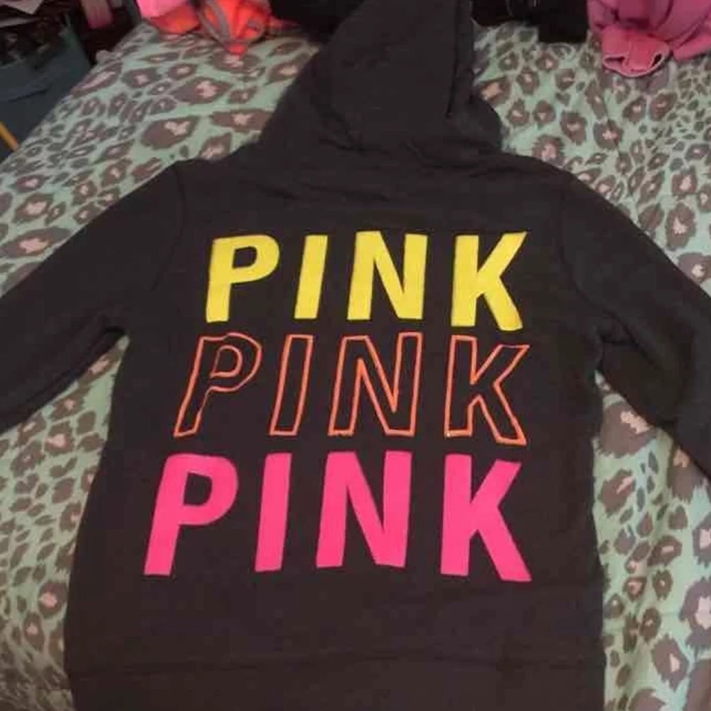 VICTORIA SECRET PINK ZIP UP HOODIE SMALL NEW